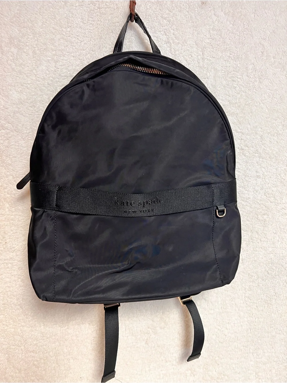 kate spade Black Nylon Zip-Top Backpack